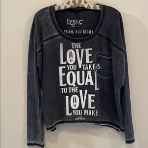 EUC Small Lyric Couture Lennon/McCartney Top!
